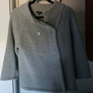 Talbots gray sweater jacket